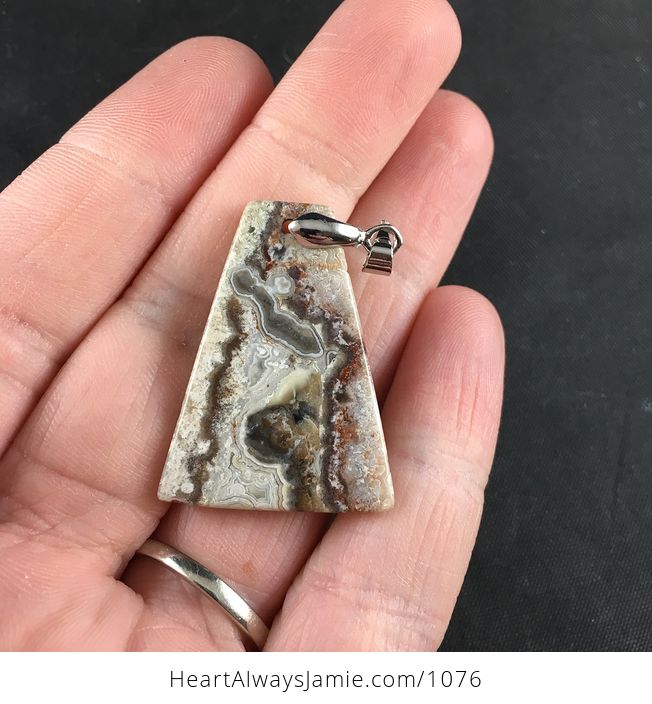 Natural Crazy Lace Agate Stone Pendant Necklace - #LTYhHHK9wrk-2