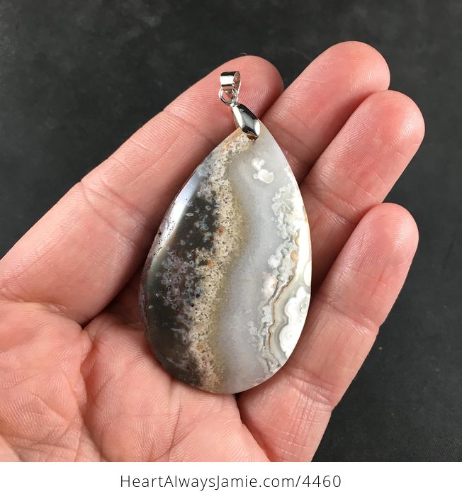Natural Crazy Lace Agate Stone Pendant Necklace Jewelry - #bXUuEOFVREY-2