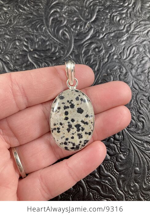 Natural Dalmatian Jasper Stone Crystal Jewelry Pendant - #7azYpJj2DP0-1