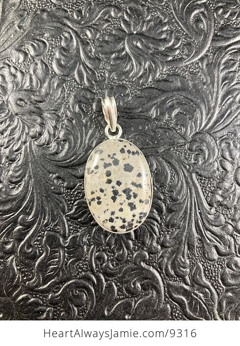 Natural Dalmatian Jasper Stone Crystal Jewelry Pendant - #7azYpJj2DP0-2