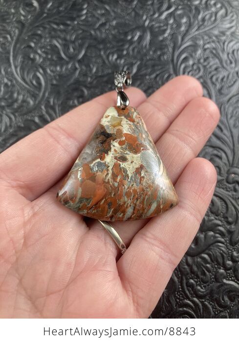 Natural Flame Jasper Crystal Stone Pendant Jewelry - #QTUnOPIf3Ds-2