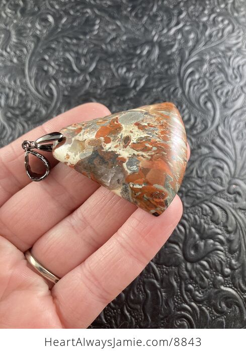 Natural Flame Jasper Crystal Stone Pendant Jewelry - #QTUnOPIf3Ds-4
