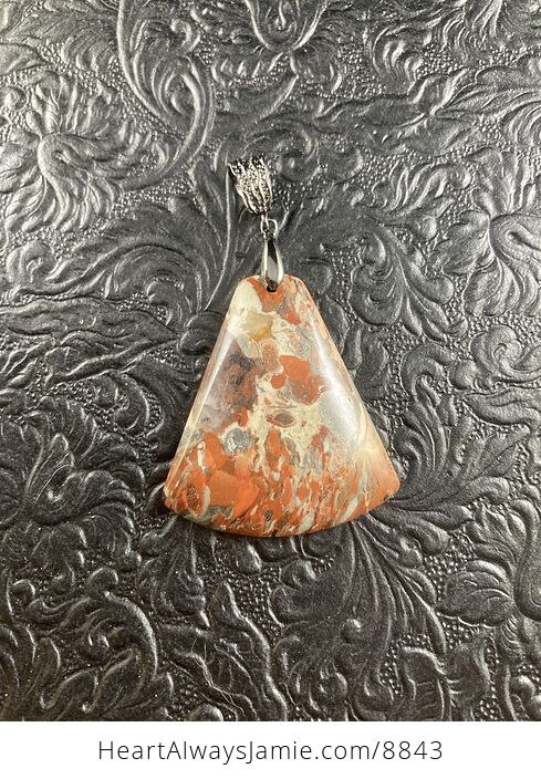 Natural Flame Jasper Crystal Stone Pendant Jewelry - #QTUnOPIf3Ds-5