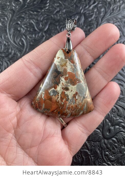 Natural Flame Jasper Crystal Stone Pendant Jewelry - #QTUnOPIf3Ds-1