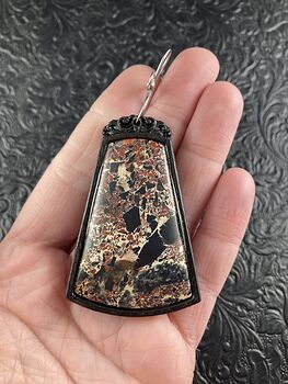 Natural Flame Jasper Stone and Wood Crystal Gemstone Jewelry Pendant Mini Art Ornament #ro6blt2Cqik