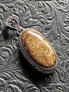 Natural Flashy Bronzite Crystal Stone Jewelry Pendant #cnOKH5Aq4OI