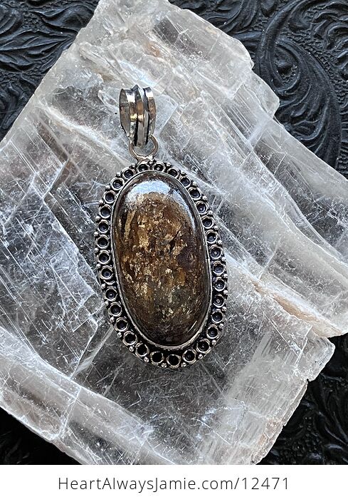 Natural Flashy Bronzite Crystal Stone Jewelry Pendant - #ye7RTHEKLD0-8