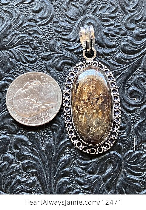 Natural Flashy Bronzite Crystal Stone Jewelry Pendant - #ye7RTHEKLD0-7