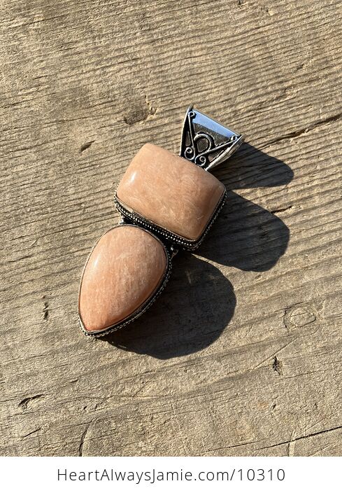 Natural Flashy Orange Amazonite Stone Crystal Pendant Jewelry - #kdoXnMrK9EA-3
