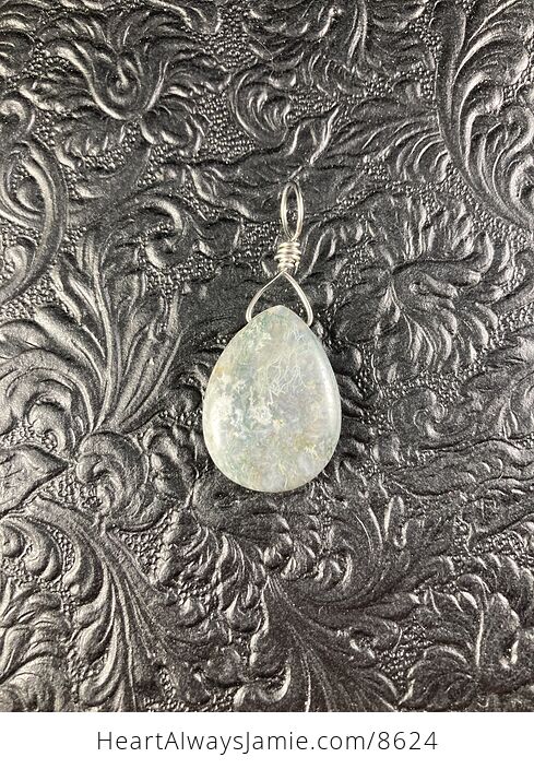 Natural Green Moss Agate Stone Jewelry Pendant - #GFLQs8zH7x0-3