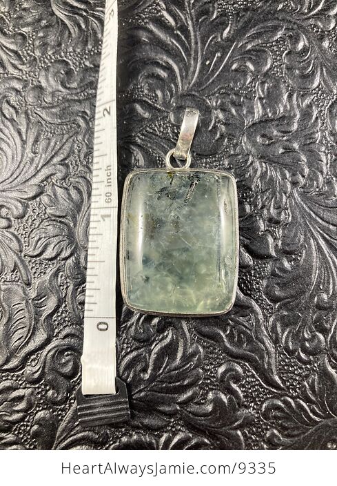 Natural Green Prehnite with Epidote Crystal Stone Jewelry Pendant - #uorzLdKrYf4-3