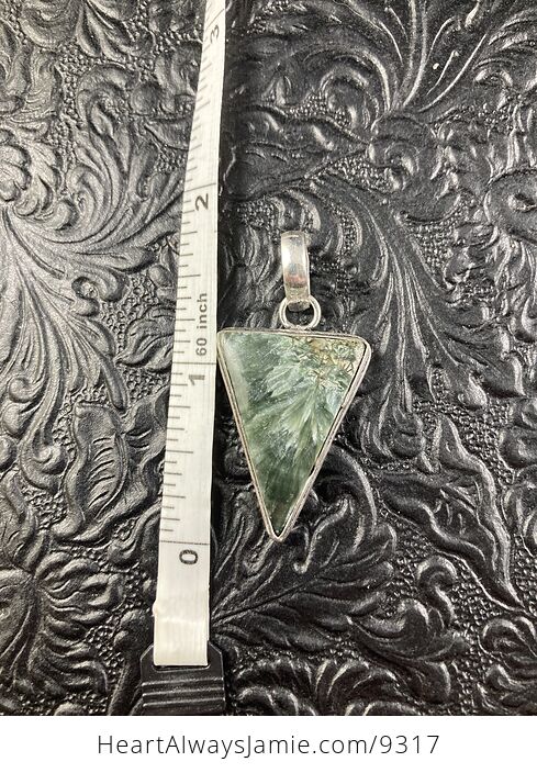 Natural Green Seraphinite Crystal Stone Jewelry Pendant - #k6m1VhPHw2M-3