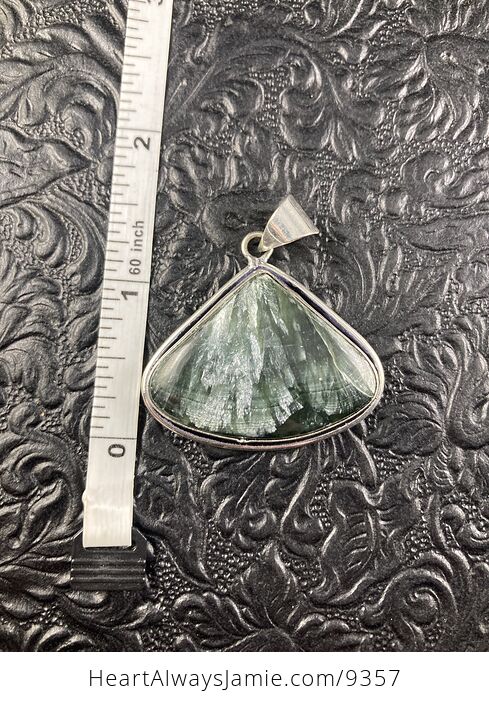 Natural Green Seraphinite Crystal Stone Jewelry Pendant - #wtImaFTiSuA-5