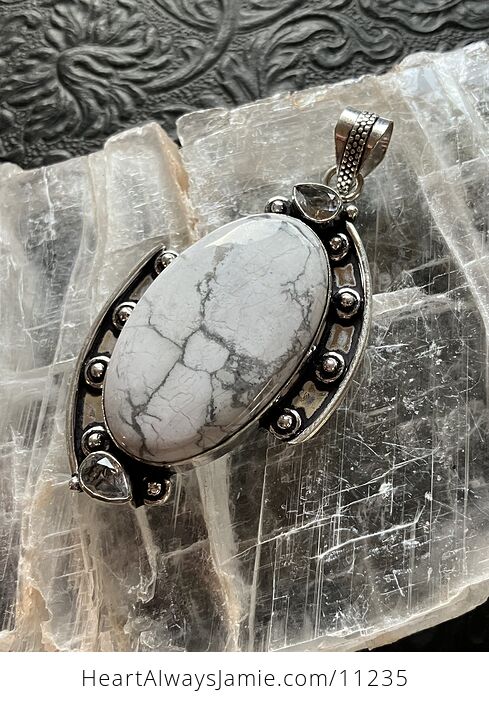 Natural Howlite Handcrafted Stone Jewelry Crystal Pendant - #X2F6rKLngLE-7