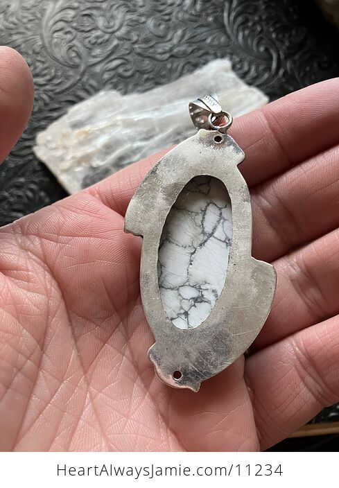 Natural Howlite Handcrafted Stone Jewelry Crystal Pendant - #jOLHmKtBKsw-5