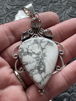 Natural Howlite Stone Jewelry Crystal Pendant Discounted #KHAUJgIY7OE