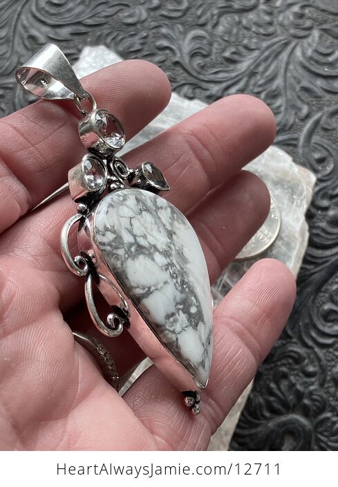 Natural Howlite Stone Jewelry Crystal Pendant Discounted - #KHAUJgIY7OE-4