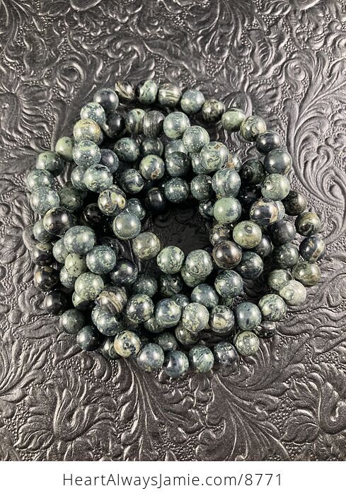 Natural Kambaba Jasper Volcanic Rhyolite 8mm Stone Gemstone Jewelry Bracelet - #mnrXPNp30Qk-2