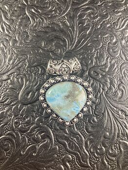 Natural Larimar Crystal Stone Jewelry Pendant #ecRq7uDb9EU
