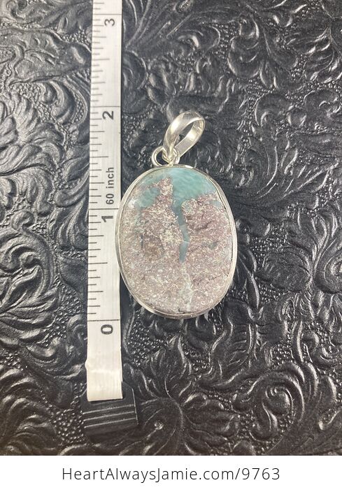 Natural Larimar Crystal Stone Jewelry Pendant - #IPDRI7eImh8-4