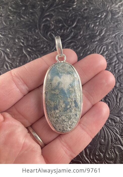 Natural Larimar Crystal Stone Jewelry Pendant - #RIWHABBbUWY-2