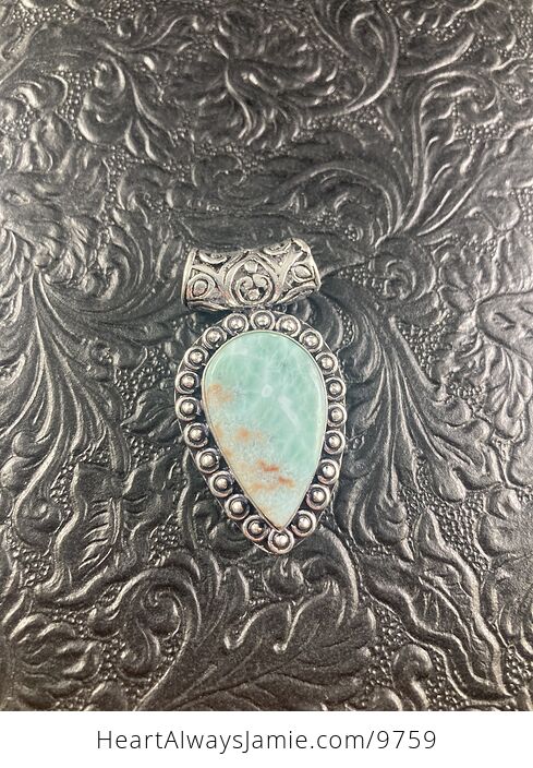 Natural Larimar Crystal Stone Jewelry Pendant - #f1ozevwk0nQ-3