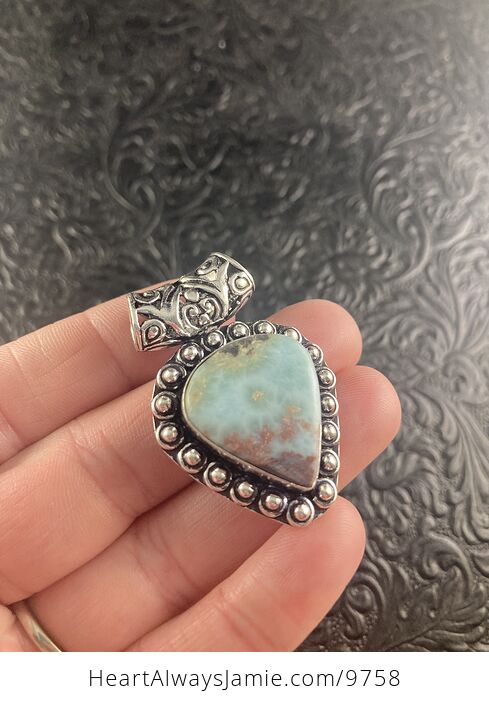 Natural Larimar Crystal Stone Jewelry Pendant - #feKuVOb3tKY-3