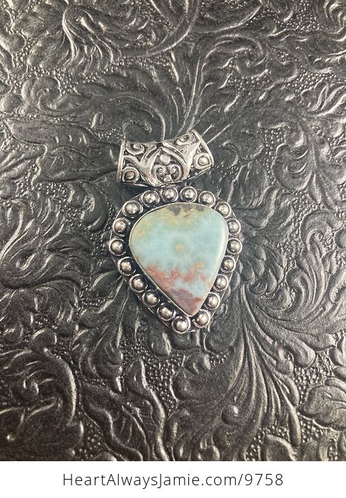 Natural Larimar Crystal Stone Jewelry Pendant - #feKuVOb3tKY-1
