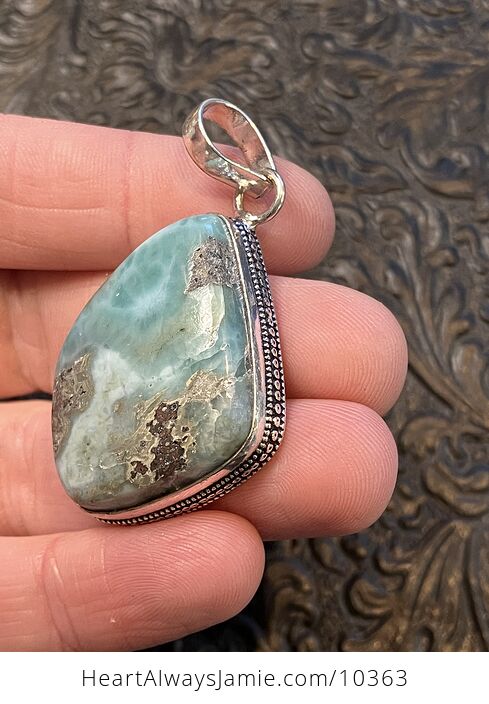 Natural Larimar Handcrafted Stone Jewelry Crystal Pendant - #ouaOYv8F6YU-3