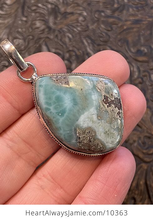 Natural Larimar Handcrafted Stone Jewelry Crystal Pendant - #ouaOYv8F6YU-2