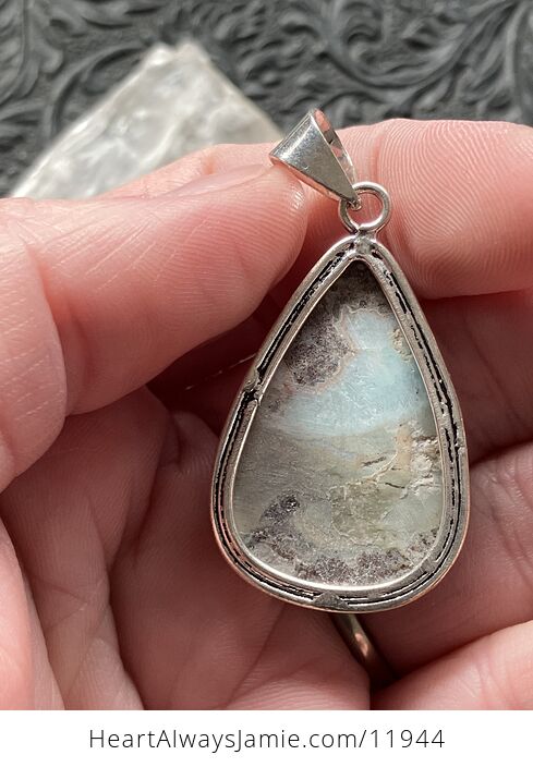 Natural Larimar Stone Jewelry Crystal Pendant - #9aBIWJTPnuk-4