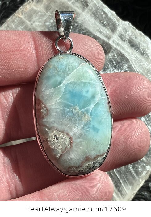 Natural Larimar Stone Jewelry Crystal Pendant - #XuEIKujh1Gg-2