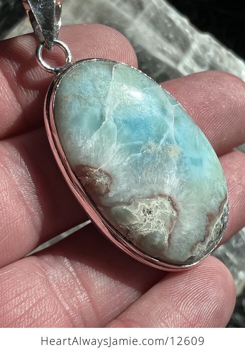 Natural Larimar Stone Jewelry Crystal Pendant - #XuEIKujh1Gg-3