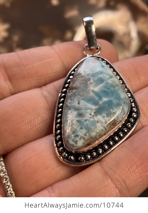 Natural Larimar Stone Jewelry Crystal Pendant - #cWi3xmto6is-3