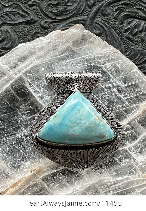 Natural Larimar Stone Jewelry Crystal Pendant - #fkHrEm2J5SQ-1