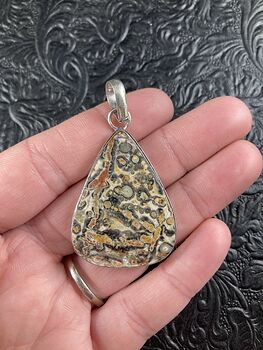 Natural Leopard Jasper Crystal Stone Jewelry Pendant #8IV8AyGOKto