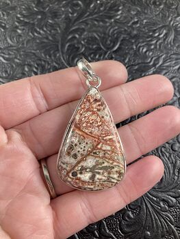 Natural Leopard Jasper Crystal Stone Jewelry Pendant #lNxauMsM1UA