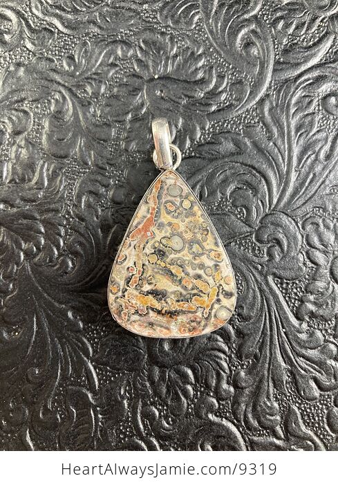 Natural Leopard Jasper Crystal Stone Jewelry Pendant - #8IV8AyGOKto-2