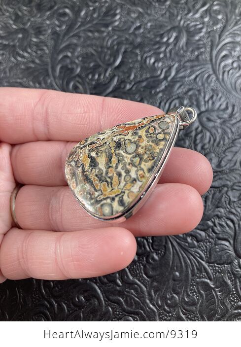 Natural Leopard Jasper Crystal Stone Jewelry Pendant - #8IV8AyGOKto-5