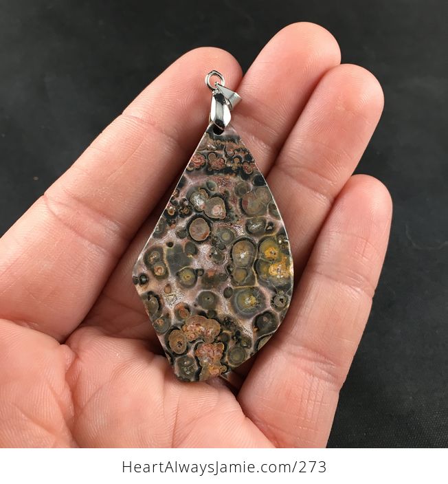 Natural Leopard Skin Jasper Stone Crystal Jewelry Pendant - #fkUDARNLA4o-1
