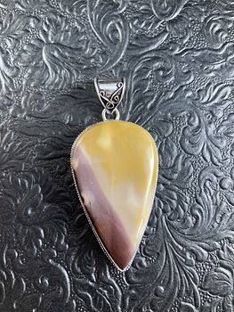 Natural Mauve and Yellow Mookaite Crystal Stone Jewelry Pendant #LgYEMlODLhw
