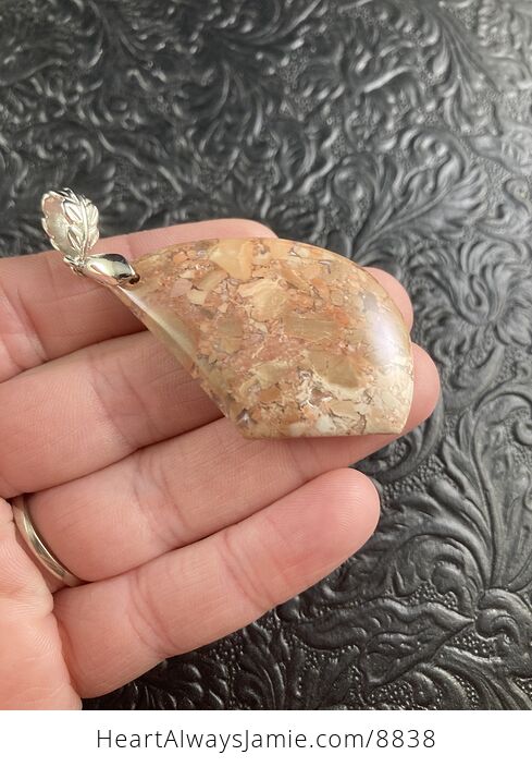 Natural Mexican Brecciated Jasper Crystal Stone Pendant Jewelry - #UXw8dLzaI6o-5