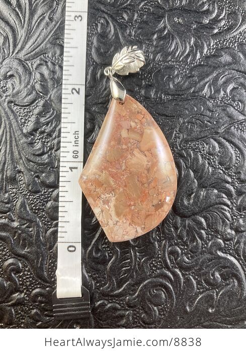 Natural Mexican Brecciated Jasper Crystal Stone Pendant Jewelry - #UXw8dLzaI6o-6