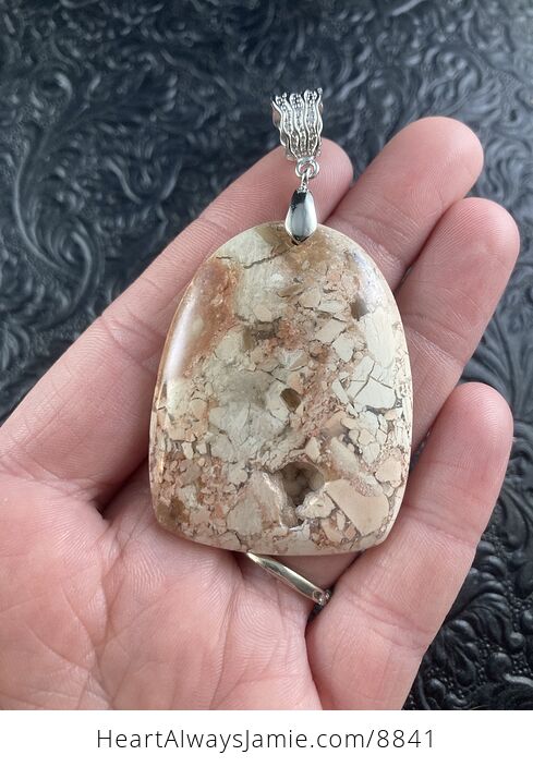 Natural Mexican Brecciated Jasper Crystal Stone Pendant Jewelry - #XDPzRr33HnM-1