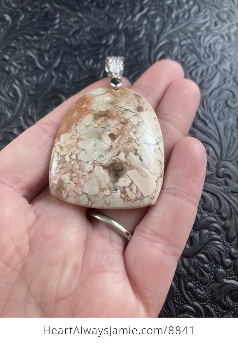 Natural Mexican Brecciated Jasper Crystal Stone Pendant Jewelry - #XDPzRr33HnM-3