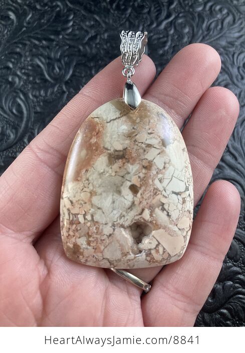 Natural Mexican Brecciated Jasper Crystal Stone Pendant Jewelry - #XDPzRr33HnM-2
