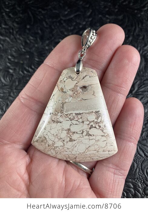 Natural Mexican Brecciated Jasper Crystal Stone Pendant Jewelry - #Y8rfFKmKrek-1