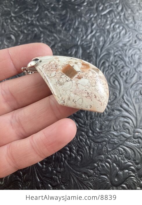 Natural Mexican Brecciated Jasper Crystal Stone Pendant Jewelry - #yKrQIxAfizQ-4