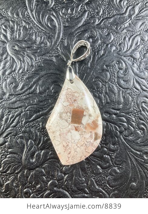 Natural Mexican Brecciated Jasper Crystal Stone Pendant Jewelry - #yKrQIxAfizQ-5