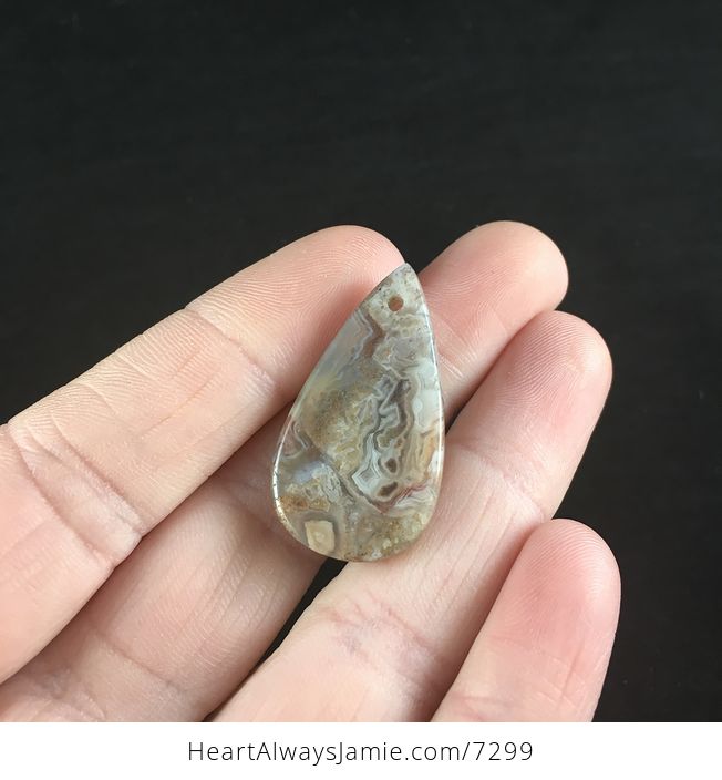 Natural Mexican Crazy Lace Agate Stone Jewelry Pendant - #9FAPSYAfvbA-5